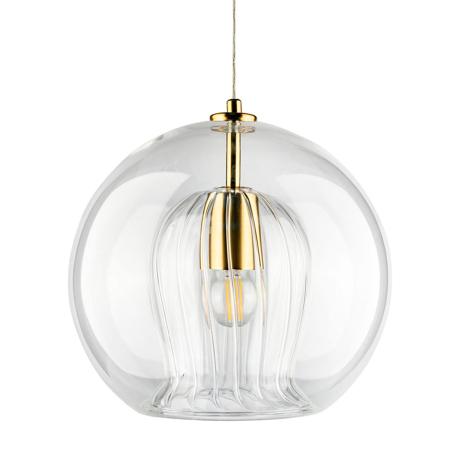 Crystal Lux Светильник подвесной Crystal Lux LUISA SP1 BRASS/TRANSPARENT