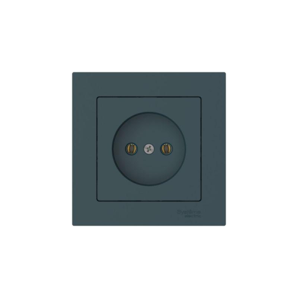 Розетка AtlasDesign 16А без заземл. быстрозажим. клем. в сборе изумруд SE ATN000840S