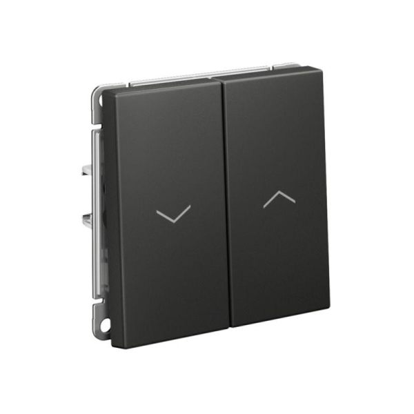 Выключатель для жалюзи 2-кл. ArtGallery 2х (сх. 4) 10А быстрозажим. клем. механизм базальт SE GAL001419S