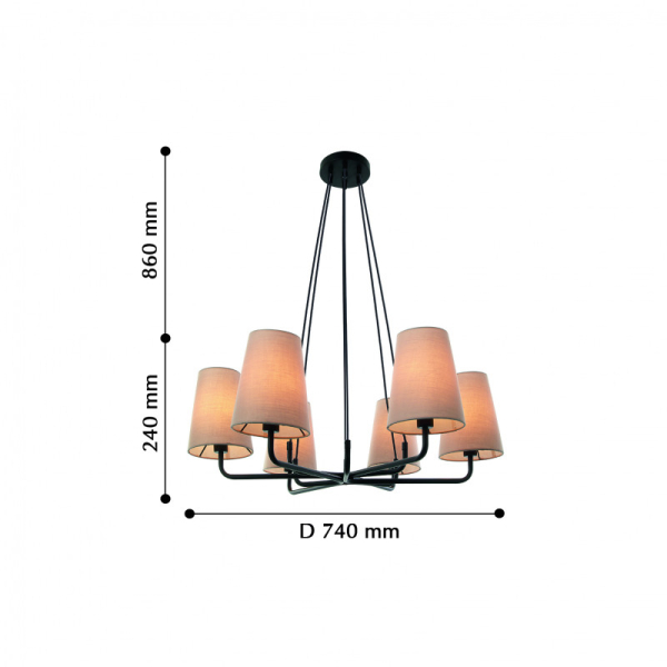 Подвесная люстра Favourite 2364-6P