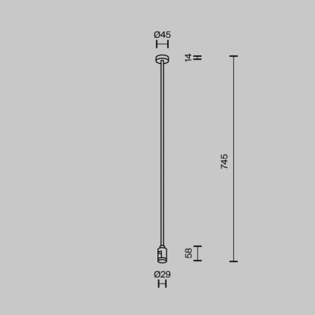 Стойка Maytoni Technical TRA159C-S1-B