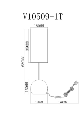 Настольная лампа Moderli V11589-1T