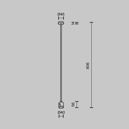 Стойка Maytoni Technical TRA159C-IPCL1-BS