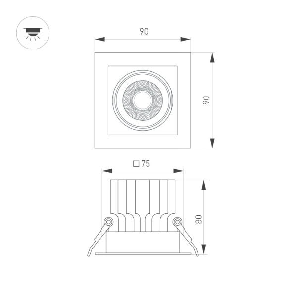 Встраиваемый светильник Arlight 057914