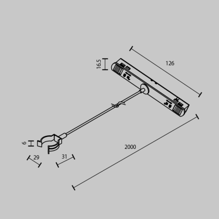 Подвесной комплект Maytoni Technical TRA101SWT-2B