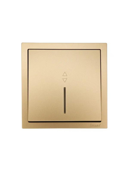 Выключатель проходной 1-кл. с индик. СП ZIMA IP20 10А безвинт. зажим зол. LEZARD 704-3688-114QC