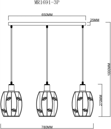 Подвесная люстра MyFar MR1691-3P