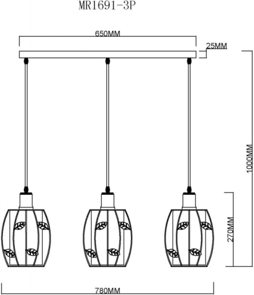 Подвесная люстра MyFar MR1691-3P