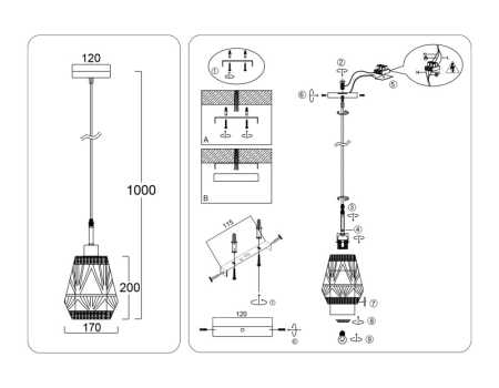 Подвесной светильник Ambrella Light TR8521