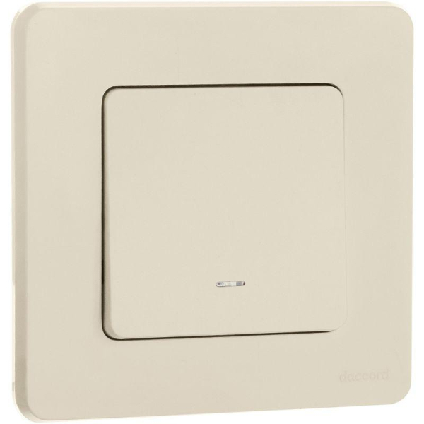 Выключатель 1-кл. Inspiria 10А IP20 250В 10AX с подсветкой/индикацией механизм сл. кость IEK 673611