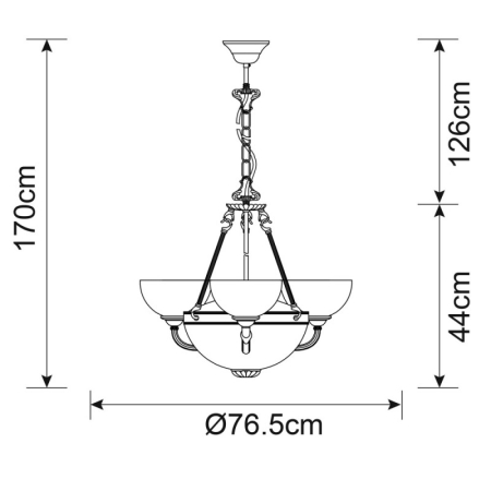 Подвесная люстра ARTE Lamp A3777LM-3-2AB