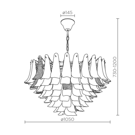 Подвесная люстра MODELUX ML.6777.28P GD