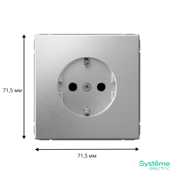 Розетка ArtGallery 16А с заземл. со шторками быстрозажим. клем. механизм алюм. SE GAL000345S