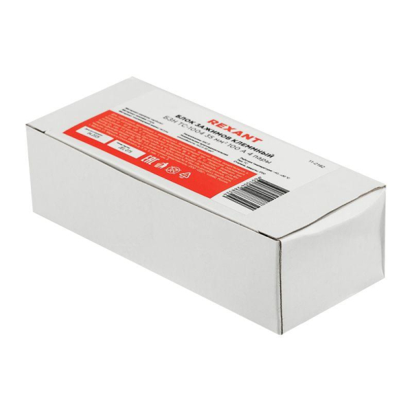 Блок зажимов клеммный БЗН ТС-1004 35мм2 100A 4 пары REXANT