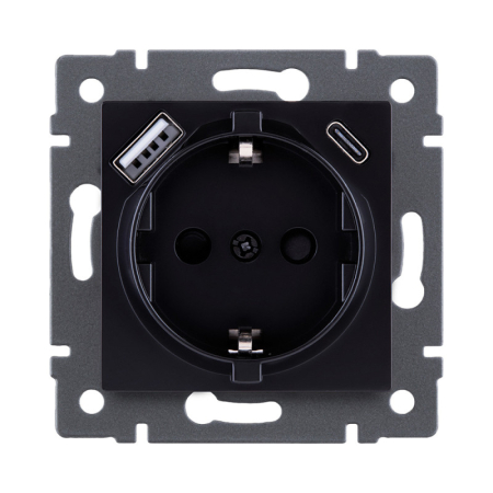 Розетка KOLLINGER REA-004BK