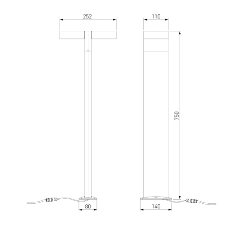 Садово-парковый светильник Elektrostandard 35170/F 3000K черный