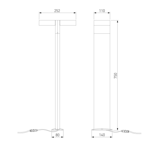 Садово-парковый светильник Elektrostandard 35170/F 3000K черный