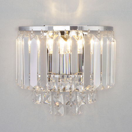 Бра Eurosvet 10121/2 хром/прозрачный хрусталь Strotskis (10105/2)