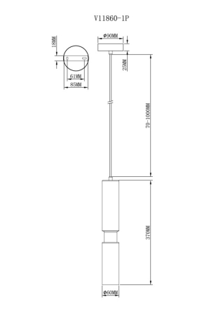 Подвесной светильник Moderli V11860-1P