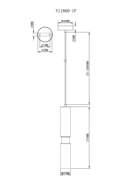 Подвесной светильник Moderli V11860-1P