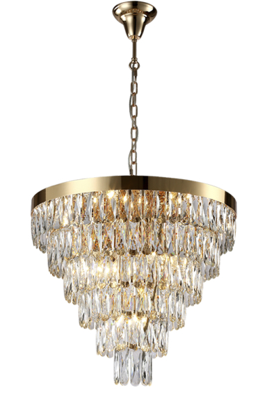 Crystal Lux Люстра Crystal Lux ABIGAIL SP-PL15 D620 GOLD/TRANSPARENT