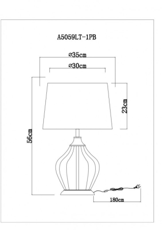 Настольная лампа ARTE Lamp A5059LT-1PB