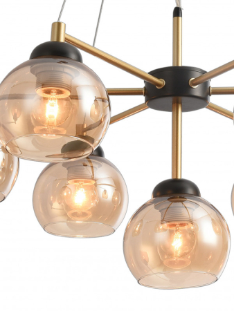 Подвесная люстра Natali Kovaltseva STUTTGART 91006/7C GOLD BLACK