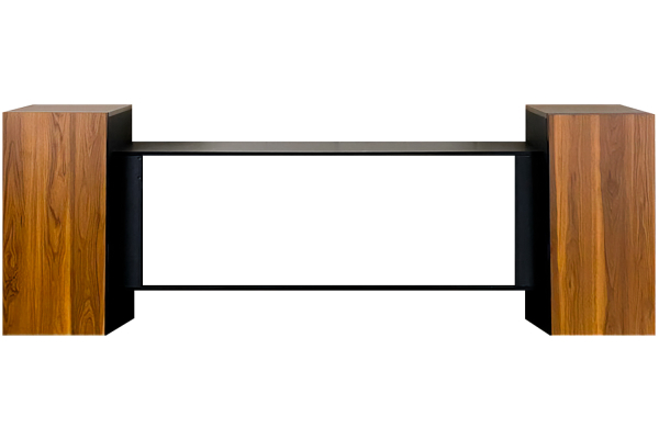 Royal Flame Каминокомплект Портал-тумба Style (Разборный) - Орех с черным с очагом Crystal 50 RF