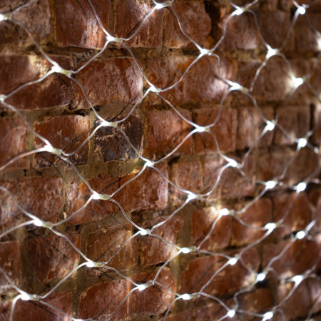 Гирлянда светодиодная Сеть 2х1,5м 288 LED БЕЛЫЙ прозрачный ПВХ IP65 свечение с динамикой 230В блок в комплекте NEON-NIGHT