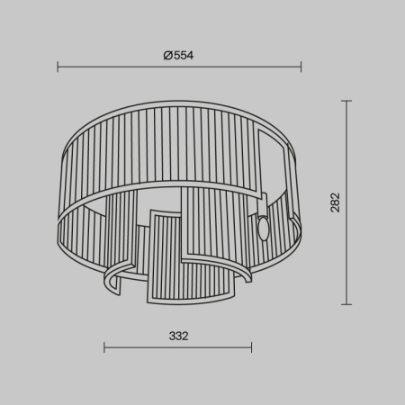Накладная люстра Maytoni MOD174CL-06G