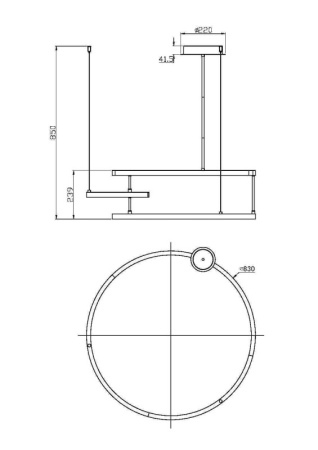 Люстра на штанге Maytoni MOD016PL-L52BK