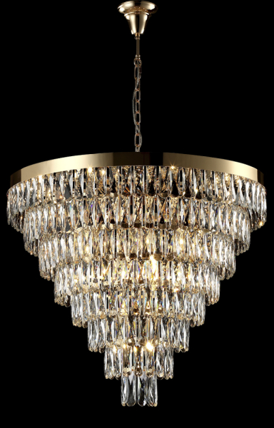 Crystal Lux Люстра Crystal Lux ABIGAIL SP22 D820 GOLD/TRANSPARENT