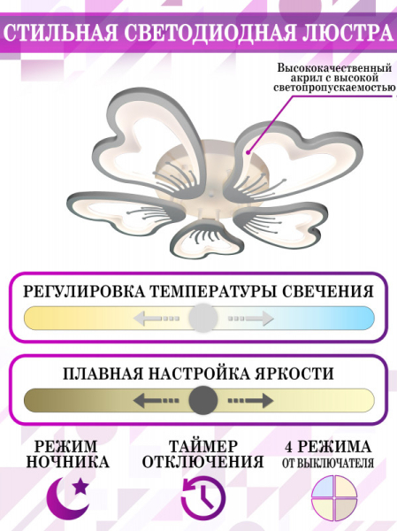 Накладная люстра Natali Kovaltseva LED LAMPS 81214