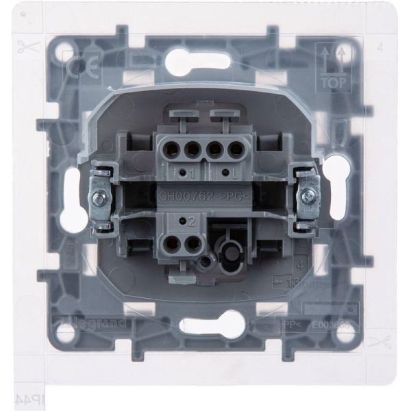 Переключатель 1-кл. Etika 10А IP44 250В безвинтов. зажимы бел. IEK 672207