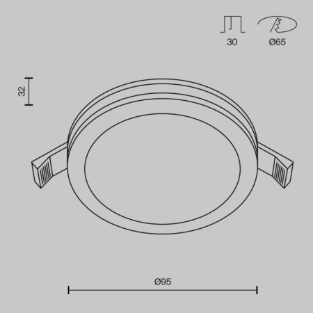 Встраиваемый светильник Maytoni Technical DL303-L7B