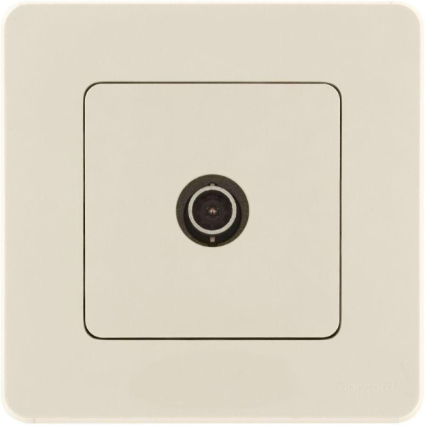 Розетка телевизионная TV Inspiria 2дБ 0-2400мГц с топологией "звезда" механизм сл. кость IEK 673851