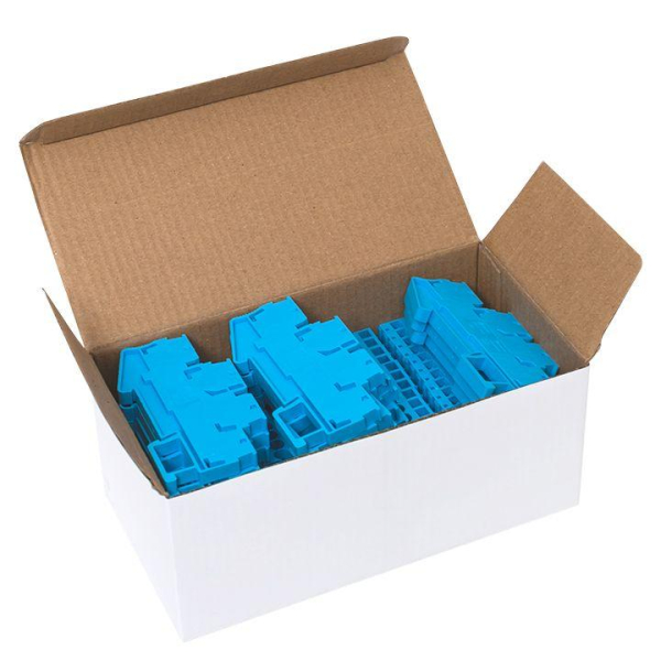 Колодка клеммная ST-4 32А пружинная двойн. син. EKF plc-jxb-st-4-4-2-blue