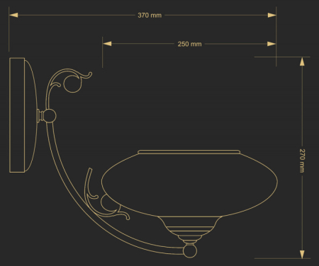 Бра Kutek CAS-K-1(P)