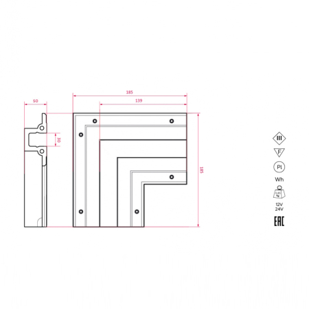 SABER 30.6 Соединительный элемент (угол 90) для SABER 30