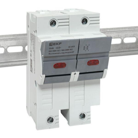 Предохранитель-разъединитель DF 22х58 2п (тип ПВЦ) EKF df222-e