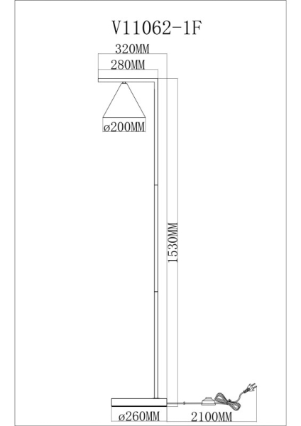 Торшер Moderli V11593-1F