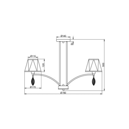 Люстра на штанге Vele Luce VL4184L08