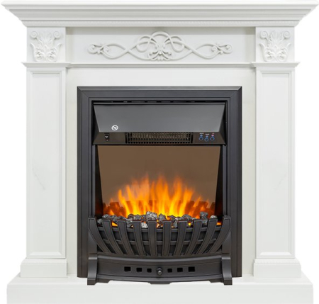Royal Flame Каминокомплект Verona - Белый дуб с очагом Aspen Black