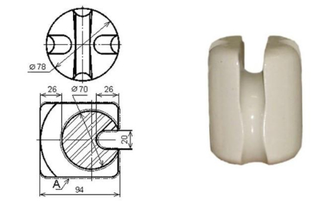 Изолятор такелажный ИТ-40 У1 АФЗ 00000576