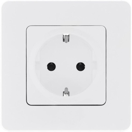 Розетка 1-м СП Inspiria 16А IP20 250В 2P+E немецк. стандарт механизм бел. IEK 673720
