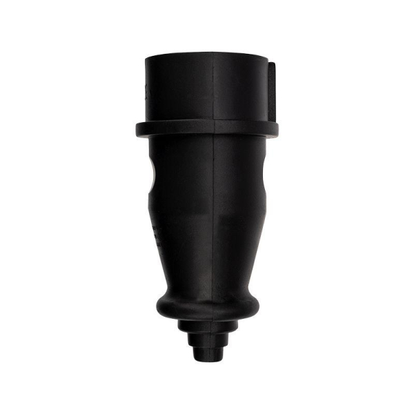 Вилка влагозащищенная переносная 3Р+РЕ, 32А, IP44 каучук, черная REXANT