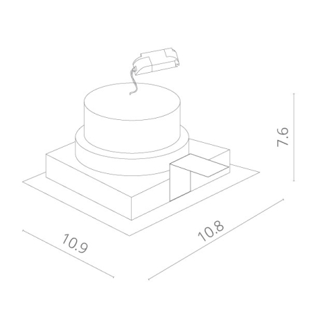 Встраиваемый светильник ARTE Lamp A1712PL-1WH