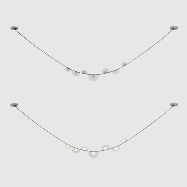 Crystal Lux Светильник подвесной Crystal Lux BOSQUE SP7 L3000 GREY/TRANSPARENT