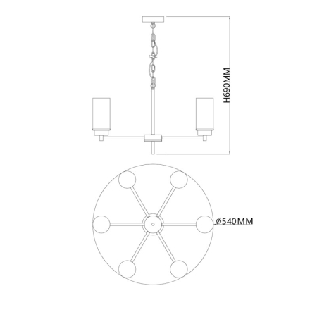 Подвесная люстра Escada 2119/6S Chrome