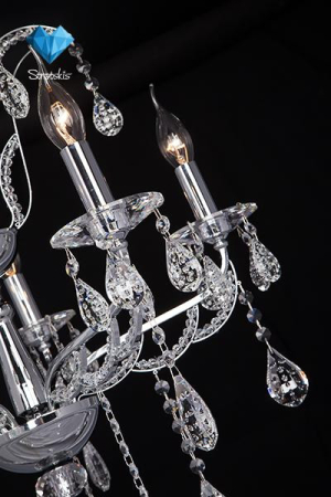 Подвесная люстра Eurosvet 10047/5 хром/прозрачный хрусталь Strotskis